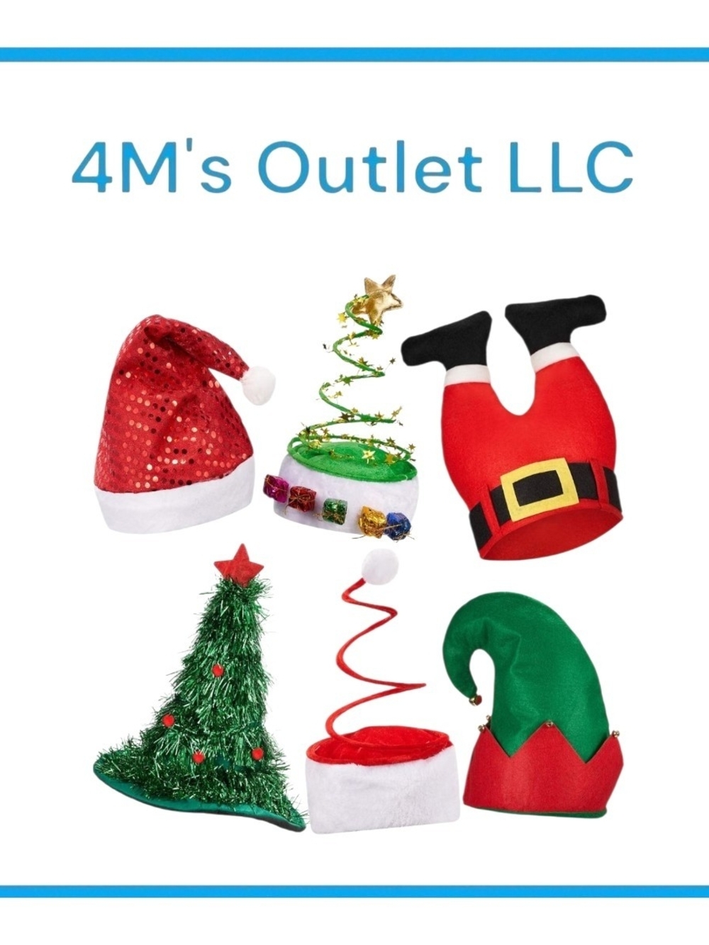 Holiday Hat Set - Red & Green Christmas Headpieces